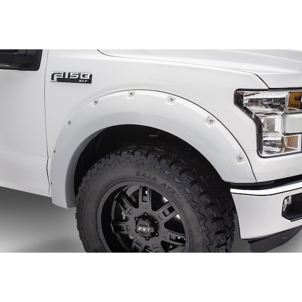 18-C F150 POCKET STYLE 4PC COLOR FENDER FLARES OXFORD WHITE